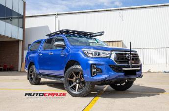 TOYOTA HILUX 4WD AVALANCHE MACHINED FACE MATTE BLACK DARK TINT
